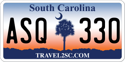 SC license plate ASQ330