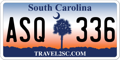 SC license plate ASQ336