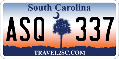 SC license plate ASQ337