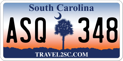 SC license plate ASQ348