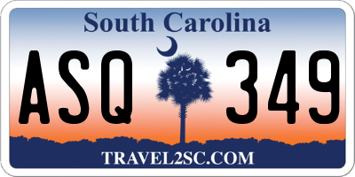 SC license plate ASQ349