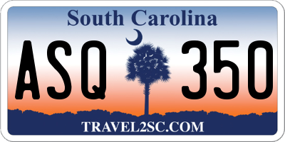 SC license plate ASQ350