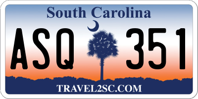 SC license plate ASQ351