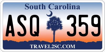 SC license plate ASQ359