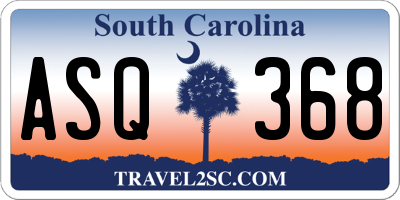 SC license plate ASQ368