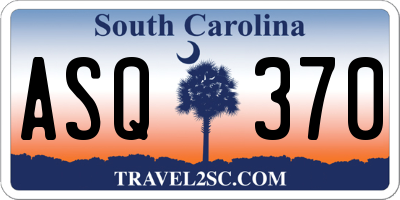 SC license plate ASQ370