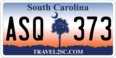 SC license plate ASQ373