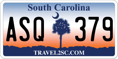SC license plate ASQ379