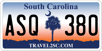 SC license plate ASQ380
