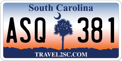 SC license plate ASQ381