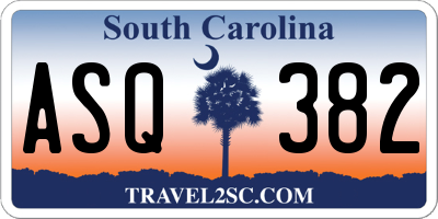 SC license plate ASQ382