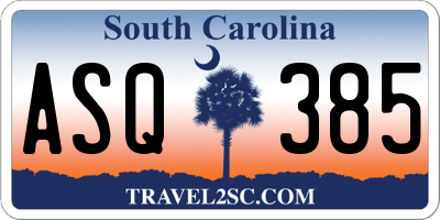 SC license plate ASQ385