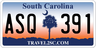 SC license plate ASQ391