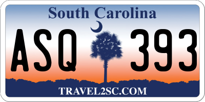 SC license plate ASQ393