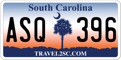 SC license plate ASQ396
