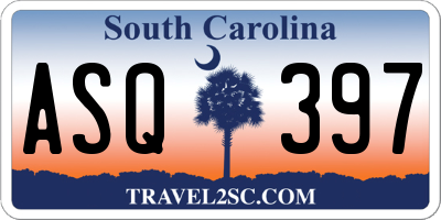 SC license plate ASQ397