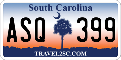 SC license plate ASQ399