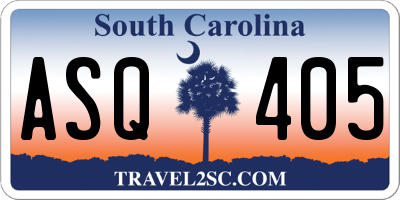 SC license plate ASQ405