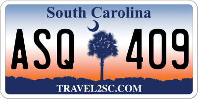 SC license plate ASQ409