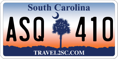SC license plate ASQ410