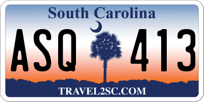SC license plate ASQ413