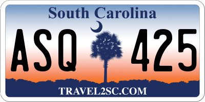 SC license plate ASQ425