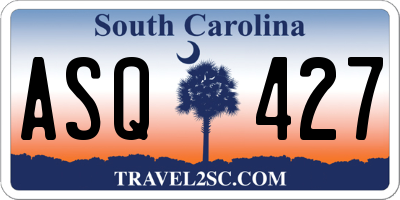 SC license plate ASQ427