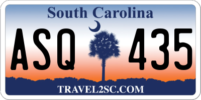 SC license plate ASQ435
