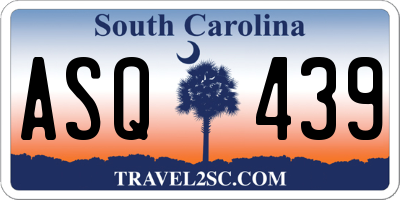 SC license plate ASQ439