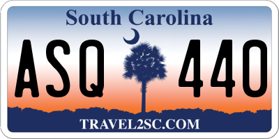 SC license plate ASQ440