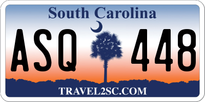 SC license plate ASQ448
