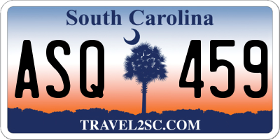 SC license plate ASQ459