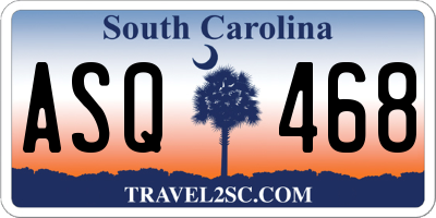 SC license plate ASQ468