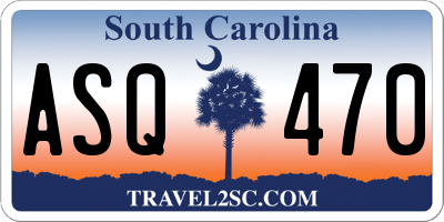 SC license plate ASQ470