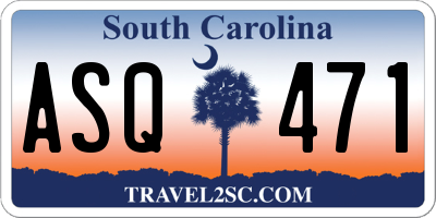 SC license plate ASQ471