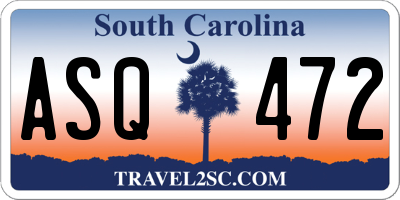 SC license plate ASQ472