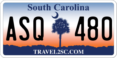 SC license plate ASQ480