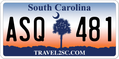 SC license plate ASQ481