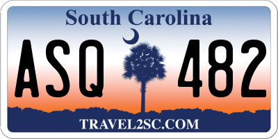 SC license plate ASQ482
