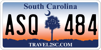 SC license plate ASQ484