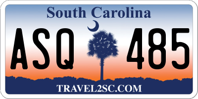 SC license plate ASQ485