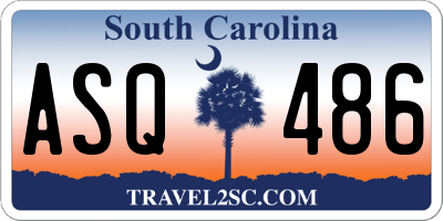 SC license plate ASQ486