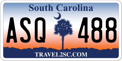 SC license plate ASQ488