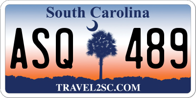 SC license plate ASQ489
