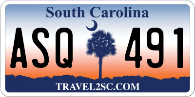 SC license plate ASQ491