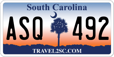 SC license plate ASQ492