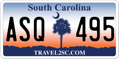 SC license plate ASQ495