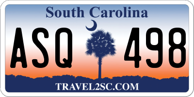 SC license plate ASQ498