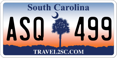 SC license plate ASQ499