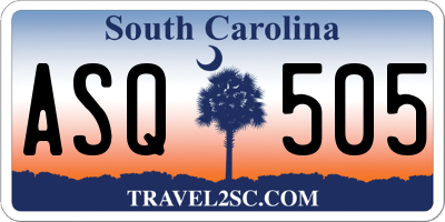 SC license plate ASQ505